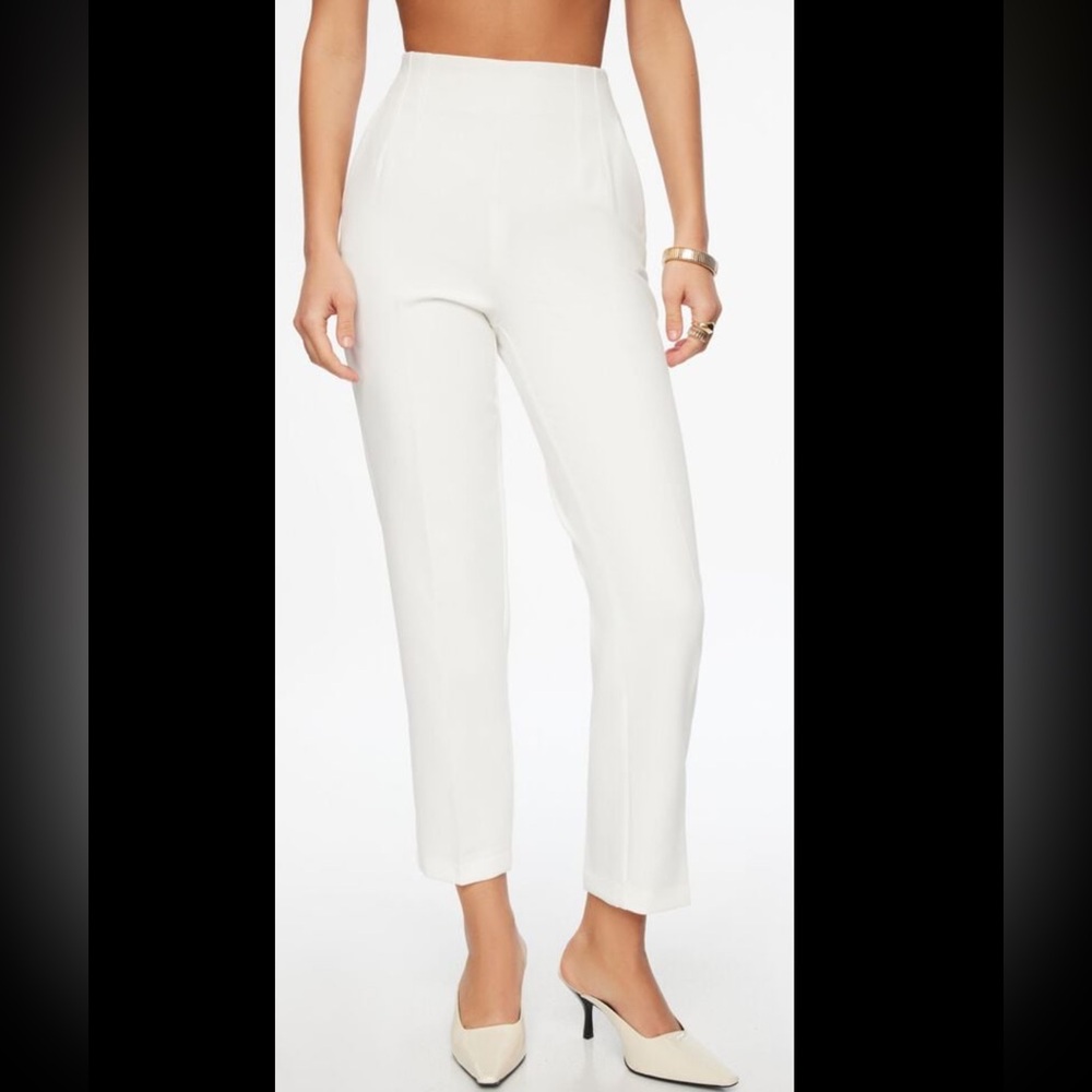 White cropped trousers